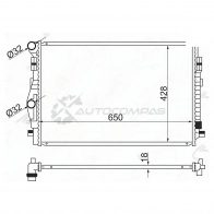 Радиатор AUDI A3/S3 12-/SKODA OCTAVIA 13-/VOLKSWAGEN GOLF 12-/PASSAT B8 14 SAT 1422832906 91 146 SD0007