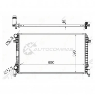 Радиатор AUDI A3/S3 12-/TT 14-/SKODA OCTAVIA 13-/SUPERB 15-/VOLKSWAGEN GOLF 12-/PASSAT B8 14- 1,8/2,