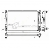 Радиатор AUDI A4/S4 1.6/1.8/1.8T/1.9TD 94-00/AUDI A6/S6 1.9TD 97-04/VW PASSAT B5+ 1.6/1.8T/1.9TD/2.0