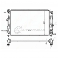 Радиатор AUDI A4/S4 2.4/2.5TD/2.6/2.8 94-00//AUDI A6/S6 2.4/2.7T/2.8 97-04//VW PASSAT B5(96-05)//SKO