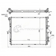 Радиатор AUDI Q7 06-//VW TOUAREG/PORSCHE CAYENNE 02-10