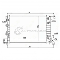 Радиатор CHEVROLET AVEO 1.2/1.4 11 SAT SGCV00113 1422799513 SYJO 49