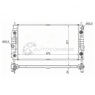 Радиатор CHRYSLER 300M/CONCORDE/LHS/DODGE INTREPID 2.7/3.2/3.5 98-04 SAT BK WTQ6 CR0004 1422799637