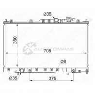 Радиатор CHRYSLER SEBRING/DODGE STRATUS/MITSUBISHI ECLIPSE 01- (на купэ) SAT X1X BE 1422799643 CR000501CPE