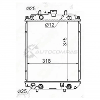 Радиатор DAIHATSU MOVE/PYZAR G3 HE-EG/COPEN L710/L902/910S/L950/952/960/962 00 SAT 1422800399 DA0003 8O UPY