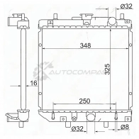 Радиатор DAIHATSU PYZAR 96-02/CHARADE 93-98 SAT 1422800429 Q RZU5 DA00031