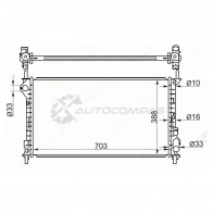 Радиатор FORD TRANSIT CONNECT 02- W A/C SAT FD0013 24B Q8V 1422801445