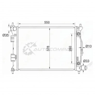 Радиатор HYUNDAI ELANTRA/AVANTE 11-/I30 12-/KIA SOUL 09-/FORTE 12 SAT LA37F O8 SGHY00011 1422806307