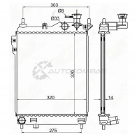 Радиатор HYUNDAI GETZ 1.1/1.3/1.4/1.6 02 SAT QF KT8E HY0008MT2 1422805942