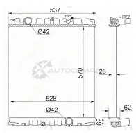 Радиатор HYUNDAI HD72/HD78/COUNTY SAT 1I7G 436 1422805938 HY0017