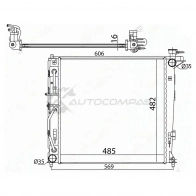 Радиатор HYUNDAI IX35 10-/KIA SPORTAGE 10- 2,0D (тип HALLA) SAT 3OU8 1X4 1440523251 ST100004