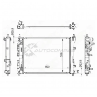 Радиатор HYUNDAI SOLARIS II/ KIA RIO IV 17- (трубчатый) SAT SGHY00162 1440523081 5R FJE