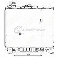 Радиатор Isuzu BIGHORN/TROOPER /OPEL MONTEREY 4JX1-4JG2TC/HONDA PASSPORT 6VD1-4JG2TC 91-98