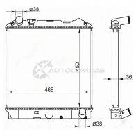 Радиатор Isuzu ELF/NISSAN ATLAS NKR6/7/8 AKR/BKR 4HF1/4HG1/4HL1 00-02 SAT IS00025 PO7X10 8 1422807706