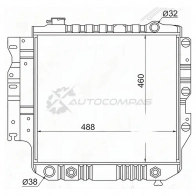 Радиатор JEEP WRANGLER 2.5/4.0/4.2 86-96 // WRANGLER 2.5/4.0 97-07