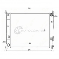 Радиатор KIA SOUL 1.6/1.6TD 09 SAT QD DYM 1422808148 KI0010MT