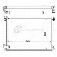 Радиатор LEXUS RX400H/HARRIER MHU38 05-09/Toyota KLUGER/HIGHLANDER MHU28 05-07 SAT TY0003MHU38 1422827951 Q VDM0