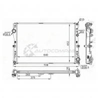 Радиатор MERCEDES C-CLASS W205 13-/E-CLASS W213 16-/GLC-CLASS X253 15 SAT 1440989391 DT62 8 ST100062