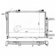 Радиатор MERCEDES C-CLASS W202 1.8/2.0/2.2/2.3/2.4 93-01/CLK-CLASS W208 2.0/3.2 97-02/SLK-CLASS W17 SAT MB00081 1422811485 9657P M