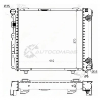 Радиатор MERCEDES E-CLASS W124 2.0/2.2/2.3 85-92 /W201 2.3 83-93 W/O A/C SAT MB0003 1422811073 5 QHFJ