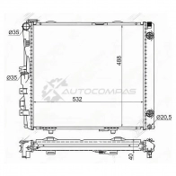 Радиатор MERCEDES E-CLASS W124 2.6/2.8/3.0/3.2/3.6AMG 85-95 SAT 1422811773 KKKN 9WL SGMB0001