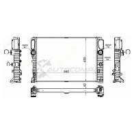 Радиатор MERCEDES W211/W219 DIESEL 02 SAT J 2SRQU MB0011DMT 1422811954