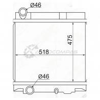 Радиатор MITSUBISHI CANTER BG64EG 4M51/4D36/4D33 MT 99-04 SAT 1422813408 16M 6NLA MC00832