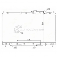 Радиатор MITSUBISHI DIAMANTE/SIGMA 2.5/3.5 95-04 SAT 1422812764 MC0003 77I0 G