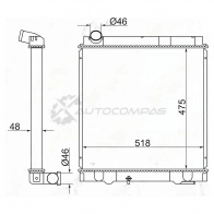 Радиатор MITSUBISHI FUSO/CANTER 02-06 SAT MC00846 1422814015 HT4 0X