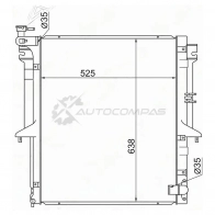 Радиатор MITSUBISHI L200 /TRITON 06-/ PAJERO SPORT 08- 2.5D(16mm)