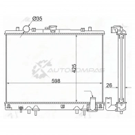 Радиатор MITSUBISHI L200 2.5 D 4WD 96-07 SAT 1422813586 8 PN8K1P MC0065