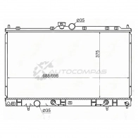 Радиатор MITSUBISHI LANCER CEDIA 1.5/2.0 00-03/ LANCER IX 1.3/1.6/2.0 03-07 (пластинчатый) SAT SLBF SO4 1422813316 MC0001CS