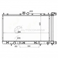 Радиатор MITSUBISHI OUTLANDER/AIRTREK 4G63T/4G93/4G94 01-06 SAT MC00088 1422813319 R 60U6