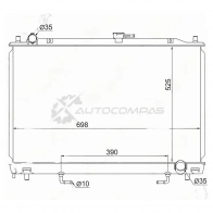 Радиатор MITSUBISHI PAJERO 4M41 99 SAT U1Y2W K 1422813300 MC00064M41