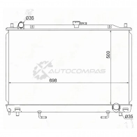 Радиатор MITSUBISHI PAJERO 6G72/74 3.5 99 SAT 1422812768 L91YA M MC0006V70