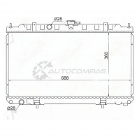 Радиатор NISSAN AD/WINGROAD/SUNNY B15/ALMERA/BLUEBIRD SYLPHY/PRIMERA P12 SAT 1422810455 NS000116MT ZPB 1A