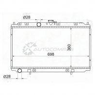 Радиатор NISSAN ALMERA N16 00-06/PRIMERA 02 SAT SGNS0001161 TUL6QR J 1422817008