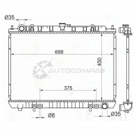 Радиатор NISSAN PRESAGE/BASSARA VQ30DE 98-03 SAT NS0005VQ30 43YD EK 1422817085