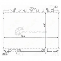 Радиатор NISSAN RNESSA(KA24DE)/PRESAGE/BASSARA/SERENA/LIBERTY/PREIRIE SR20/YD25 98-02 SAT 1422815423 NS000512 MAL1 KG