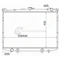 Радиатор NISSAN TERRANO 91-95/MISTRAL/DATSUN/HARDBOY/PATHFINDER 95-99 DIESEL SAT NS000W21D J24L5 16 1422815441