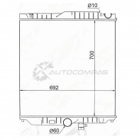 Радиатор NISSAN UD PF6TA/PF8TA CD45/CW45 98 SAT NS00014 5Y 0W0G4 1422817108