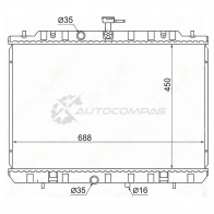 Радиатор NISSAN X-TRAIL MR20DE/QR25DE 07-/SERENA C26 10-16 SAT YIL3G QU NS0007T31 1422815465