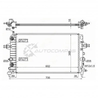 Радиатор OPEL ASTRA H 1.6/1.8 2004-2010 /ZAFIRA B 1.6/1.8 2005 SAT SGOP0006041 1422802286 EC9 9DSB