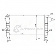 Радиатор OPEL VECTRA A/VAUXHALL CAVALIER 1.8/2.0G/1.7D 88-95 SAT OP000192 1422802243 OH4T8 N5