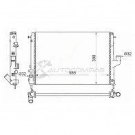 Радиатор RENAULT DUSTER 10-/LOGAN 08-/LADA LARGUS 12- (с кондиционером)