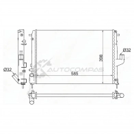 Радиатор RENAULT DUSTER 10-/LOGAN 08-/LADA LARGUS 12- (с кондиционером) SAT SGRN0002082 1422808800 NV0GX 3