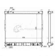 Радиатор SSANGYONG/DAEWOO REXTON 2.3/2.9D/2.9TD/2.7TD 02 SAT E 1NHK54 SY0001 1422820189