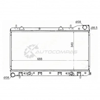 Радиатор SUBARU FORESTER/IMPREZA 97-02 турбо, бачки верх-низ