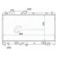 Радиатор SUBARU LEGACY 2,0-2,5/IMPREZA WRX 03-/FORESTER 07 SAT 1422820612 SB0005BL QHL SFB1