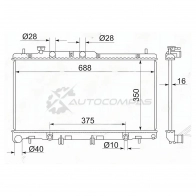 Радиатор SUBARU LEGACY EZ30 03-09 SAT 1422820565 X V1WVC SB0005BLE